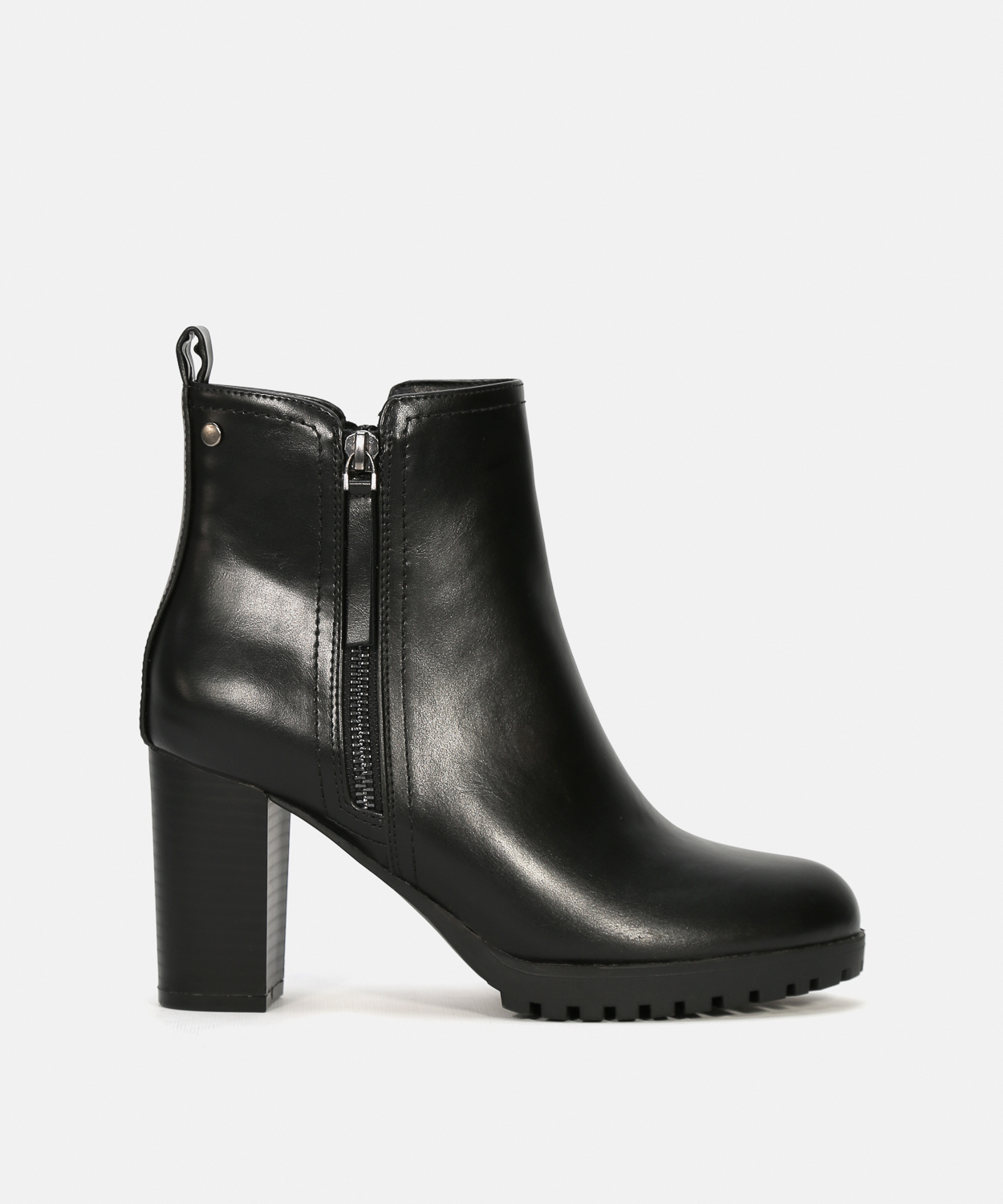 Botines tacón cremallera